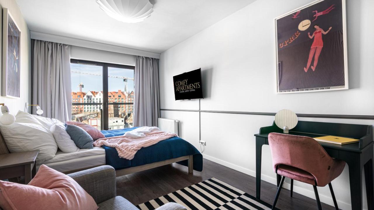 Waterlane W Oknami Na Rzeke - Marina View - Comfy Apartments Gdaňsk Exteriér fotografie